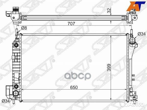 Радиатор Cadillac BLS 06-10 / Fiat Croma 05-10