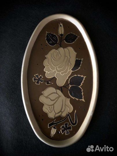 Гравюра «розы», металл, эпоха СССР