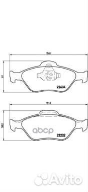 Колодки тормозные дисковые перед P24055 Brembo