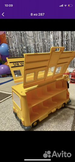 Поли робокар Автобус для хранения машинок