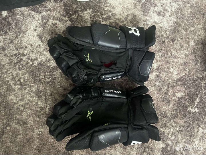 Перчатки хоккейные размер 14 bauer