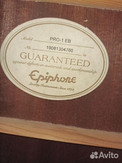 Акустическая гитара Epiphone pro-1 ebony