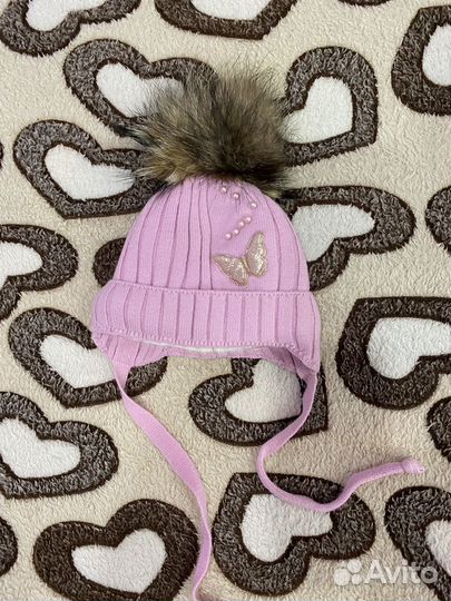 Шапка для девочки зимняя