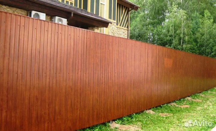 Забор металлический работа по договору под ключ