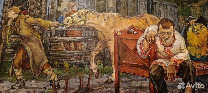 Картина маслом на картоне