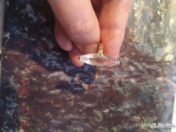 Серебряное кольцо с горным хрусталем винтаж