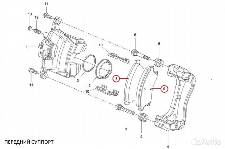 Тормозные колодки SB HiQ передние Cruze Aveo Astra