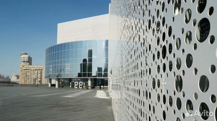 Перфорированные фасадные металлокассеты