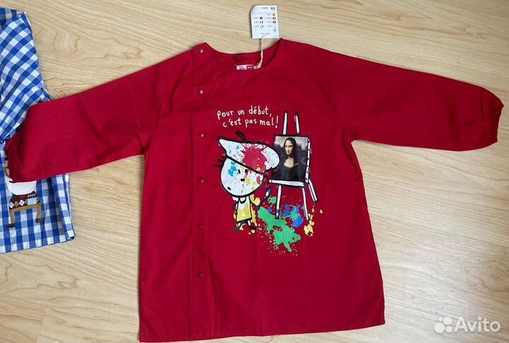 Блузка-фартук для творчества детский на 4-6 лет