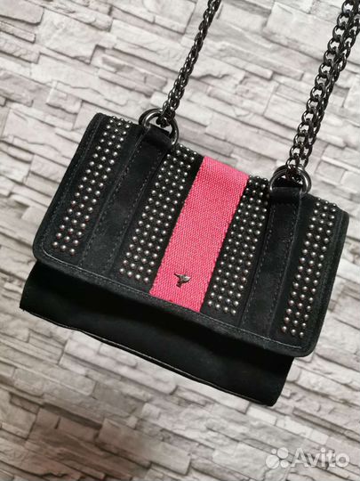 Сумка-клатч zara натуральная замша