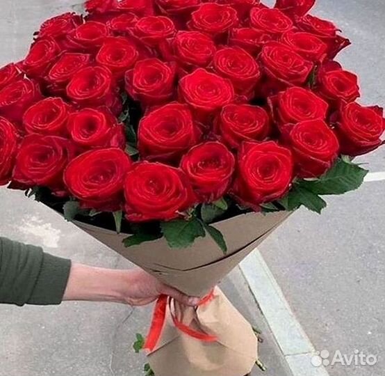 Розы высокие Доставка цветов