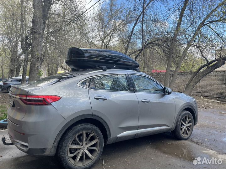 Автобокс на крышу haval F7 X (чёрный глянец)