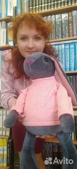 Большая мягкая игрушка заяц