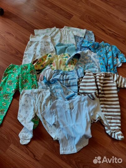 Детские вещи пакетом от 0 до 6 месяцев