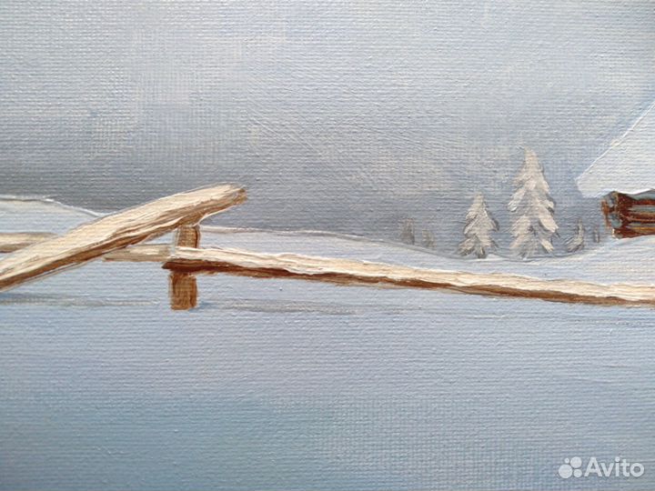 Картина маслом на холсте пейзаж 20x30