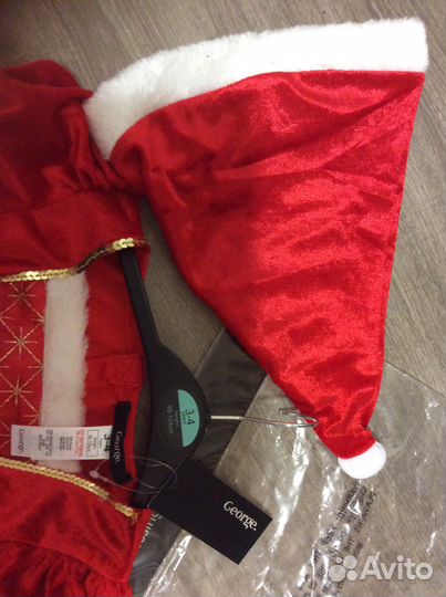 Новогоднее карнавальное платье Подружка Санты