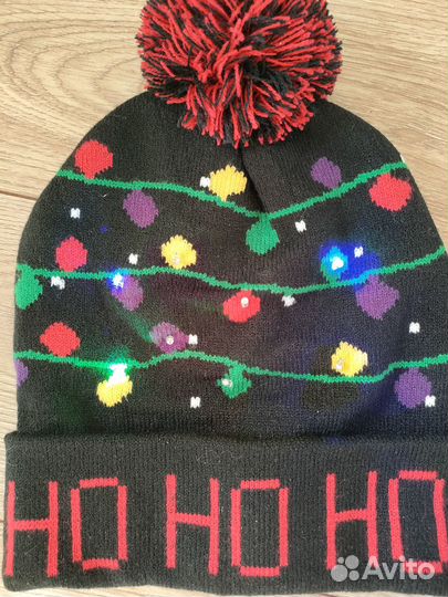 Шапка с огоньками (разноцветными лампочками)