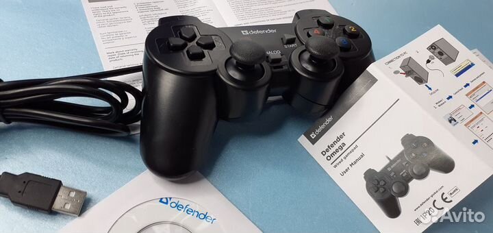 Проводной геймпад Defender Omega PC Black Новый