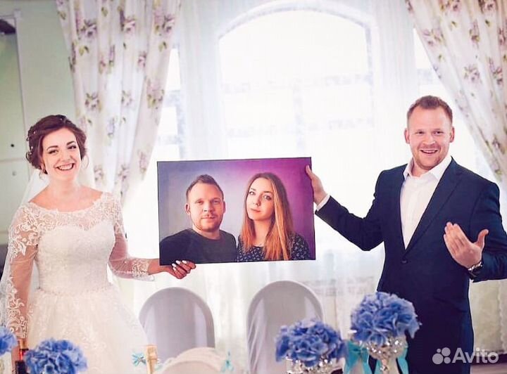 Портрет по фото на холсте в Перми