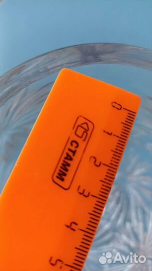 Ваза Хрусталь СССР Астра Иней Аленький цветок Крем