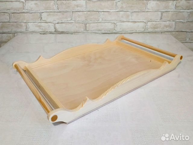 Поднос деревянный с круглыми ручками