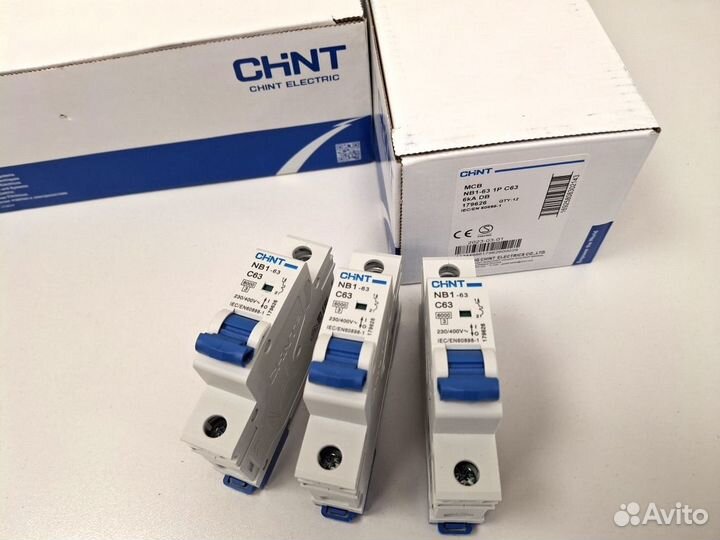 Автоматический выключатель Chint NB1-63 1P 63А C