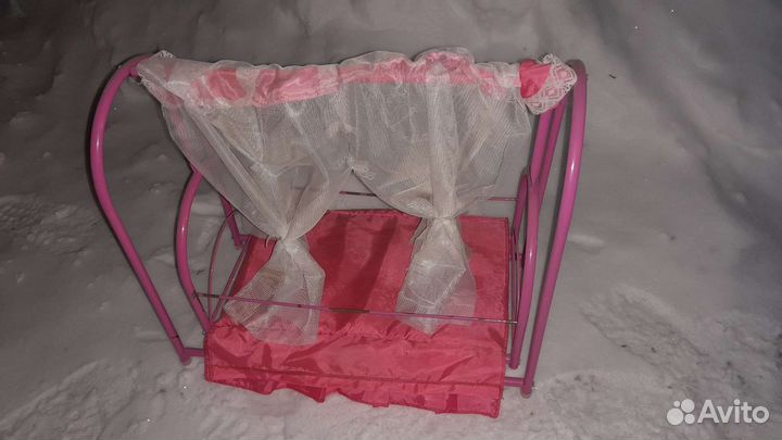 Кроватка для кукол металлическая