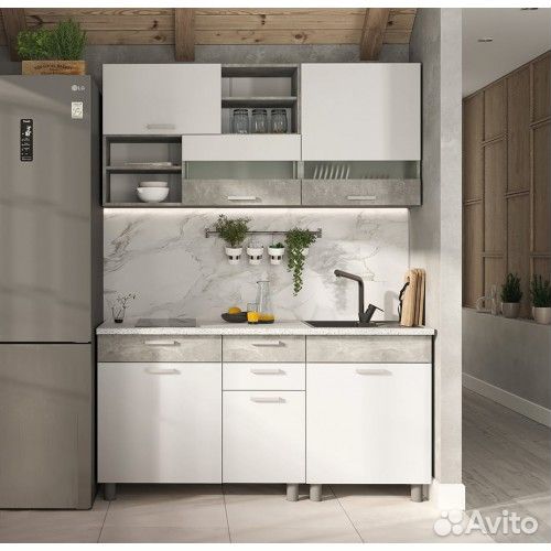 Кухонный гарнитур Ателье светлый. Новый. В наличии