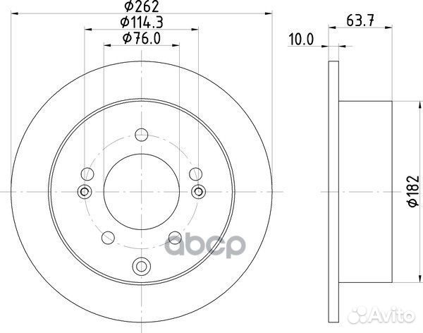 Диск тормозной зад ND6070K nisshinbo