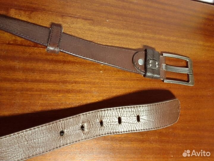 Ремень кожаный мужской большой длины