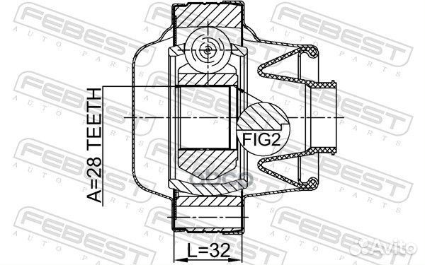 ШРУС nissan QX70/FX S51 08- кардан.вала