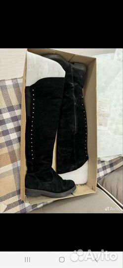 Сапоги 36-37 замшевые