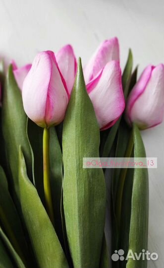 Тюльпаны ручной работы