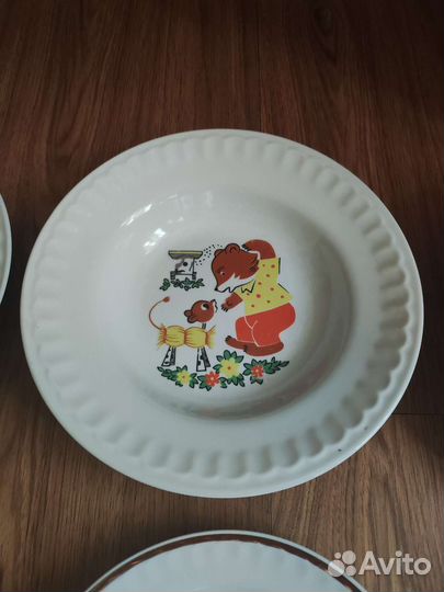 Детские тарелки СССР фарфор
