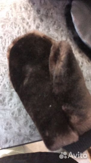 Варежки меховые мохнатые