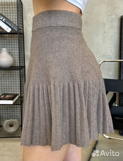 Юбка трикотажная плиссе