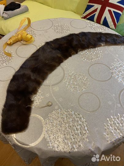 Норковый вортник коричневый