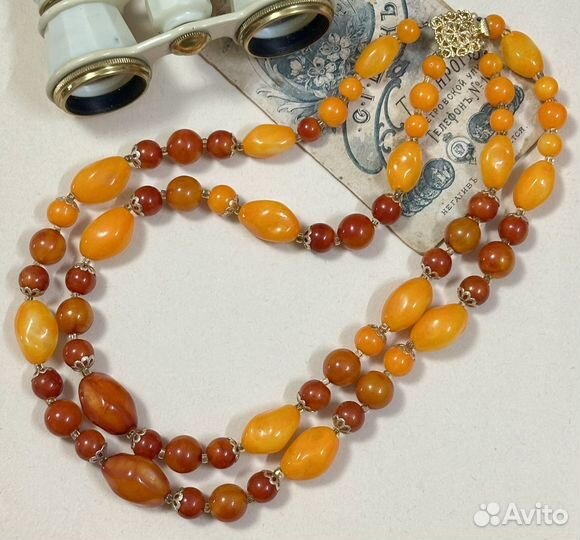 Яркие винтажные бусы / колье