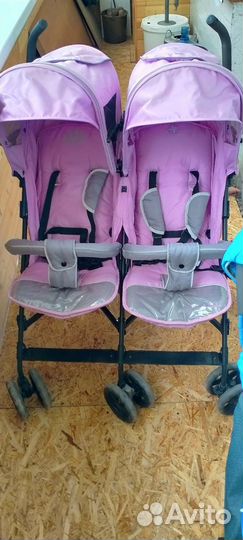 Прогулочная коляска трость для двойни