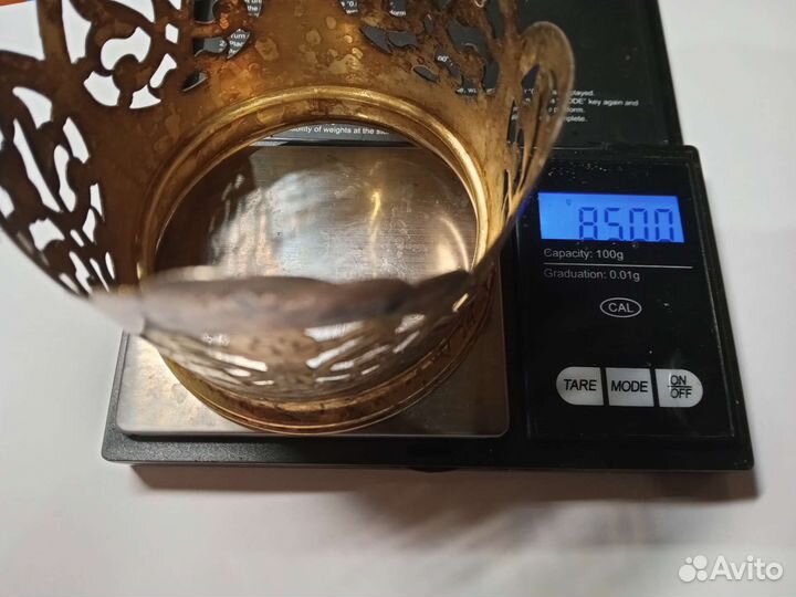 Подстаканник серебро с позолотой