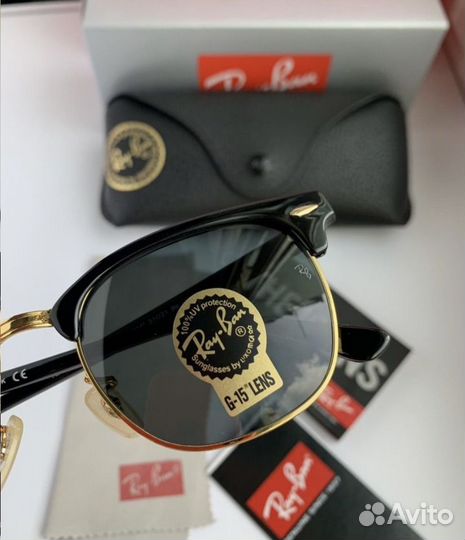 Очки ray ban clubmaster глянцевые