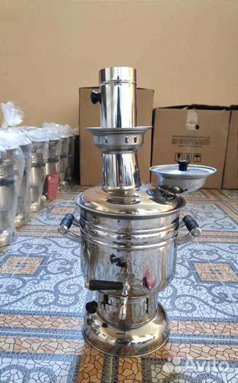 Самовар на шишках и углях турецкий