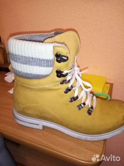 Ботинки кожаные