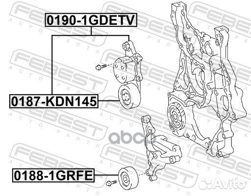 Натяжитель ремня 01901gdetv 0190-1gdetv Febest