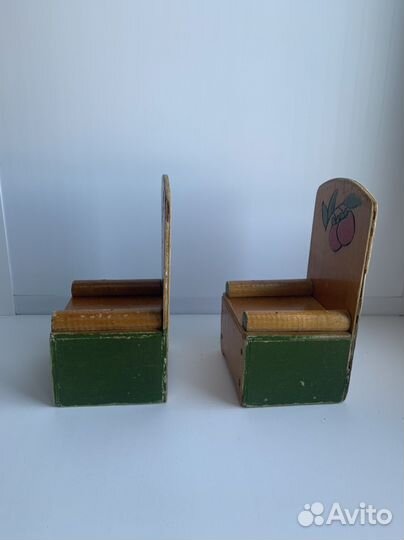 Кукольная мебель СССР Деревянные кресла