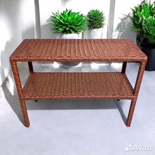 Обувница из искусственного ротанга