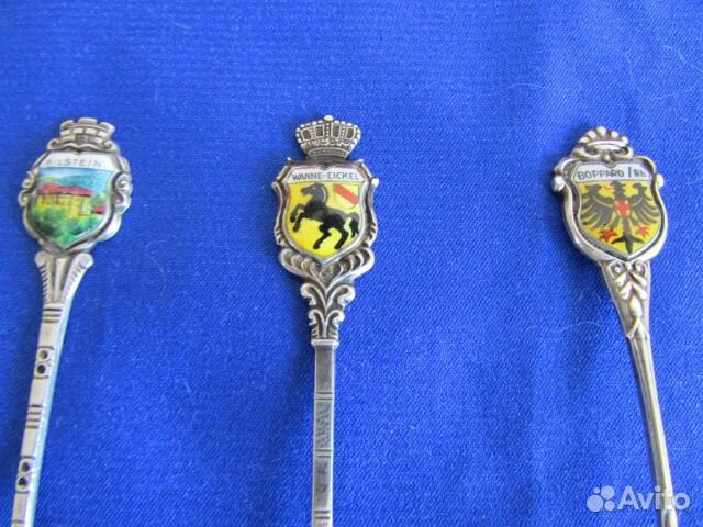 Ложечки, серебро 800 пробы. Европа