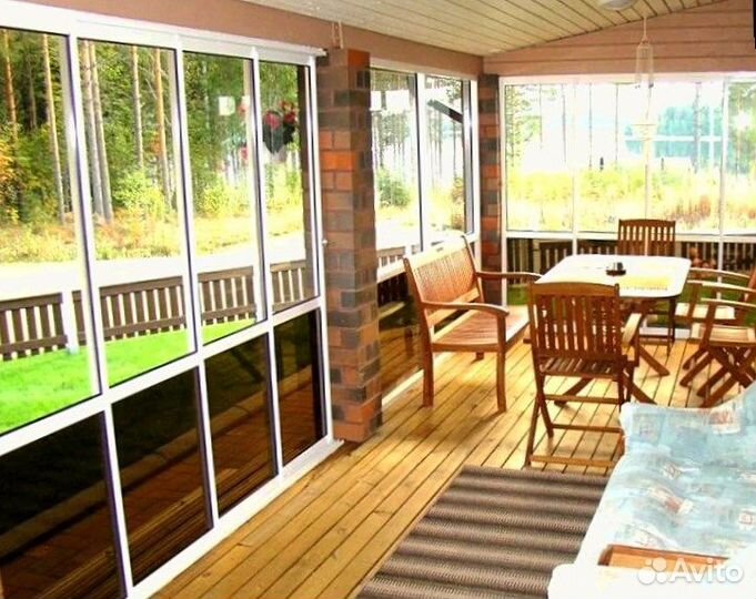 Большие окна пвх для террасы веранды