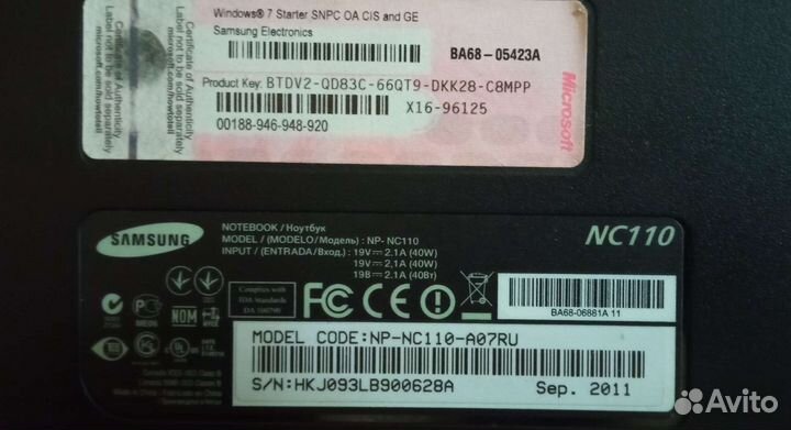 Нетбук samsung NC110