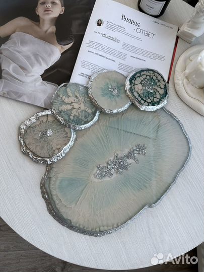 Блюдо из эпоксидной смолы